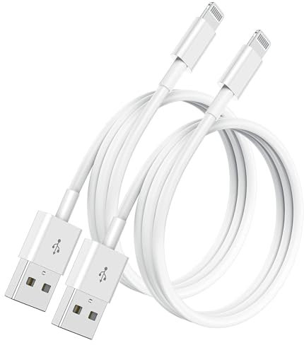 Cionum iPhone Ladekabel Original 3M Lang, 2Pack USB Lightning Kabel 3 Meters MFi zertifiziertes Schnellladekabel für iPhone 14/13 Pro/12/11/XS/XS Max/XR/X/8/7/6/SE/iPad-Weiß