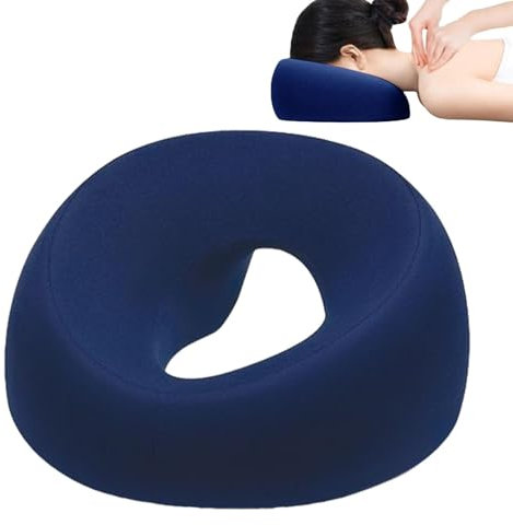 Générique Coussin Massage Visage, Respirant Coussin en Mousse À Mémoire pour Tetiere Table De Massage, Coussin Confortable en Forme De U, pour Le Visage pour Spa Massage Salon Beauté