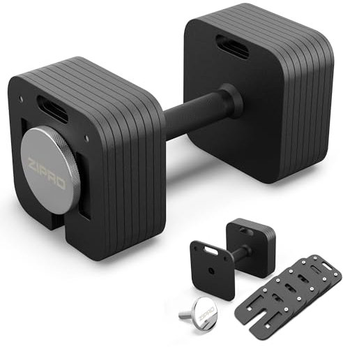 ZIPRO verstellbare Hanteln Square, rutschfestes Kurzhantel 16 kg, inkl. 14x Gewichte, 12x 1kg, 2x 0.5kg, Krafttraining für Hause, Viereckige Form, Home Gym, Fitnessstudio