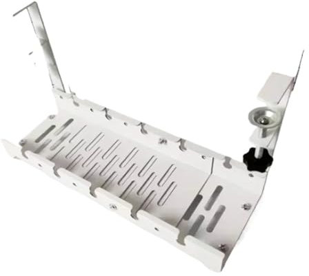 KFRNXNEWQ Bandeja Portacables Bajo La Mesa Bandeja de Cables de Metal Extensible Debajo del Escritorio, sin perforación, con Abrazadera, Soporte de Cable de regleta retráctil para Cables(White)