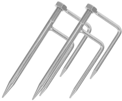 BESPORTBLE 2pezzi Picchetto per Ombrellone da Esterno Base per Ombrellone da Spiaggia Design Punte per Ancoraggio Leggero e Portatile per attività all