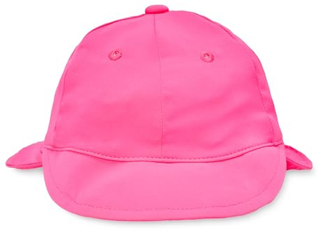 Amazon Essentials Unisex Babies' Adjustable Swim Sun Hat with Neck Flap UPF 50, Hot Pink, L (2-4 Years)