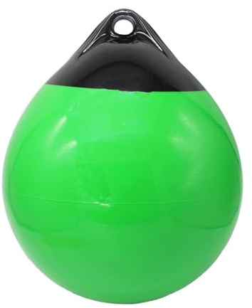 Perfeclan Round Boat Fender Buoy Ball, Heavy Duty PVC Boat Ball Round Anchor Water Buoy Dock Bumper Ball Inflatable Protection Marine Mooring Buoy, Boat Fenders for Lake or Ocean, 11.8x13.8inch