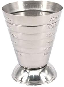 Mesurer la tasse en acier inoxydable cocktail Jigger liquide mini verre à expresso jusqu'à 2, 5 oz 75 ml 1pcmeasury tasse
