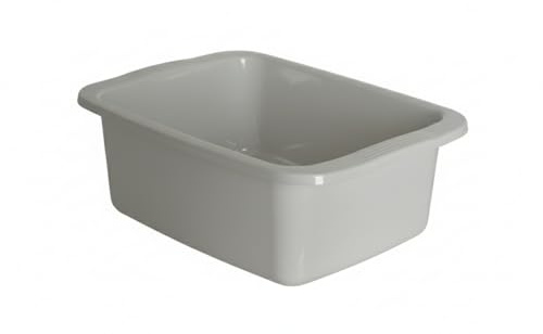 Machiavelli catino rettangolare grigio. Bacinella in plastica di capacità 10L. Vaschetta multiuso misure 42 x 31 x 15,5 cm