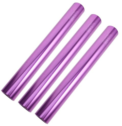 HEMOTON Bâtons de Relais en Alliage d'aluminium Noir ultralégers 3 pièces 38 CM pour entraînement de Course de Relais en Plein air pour étudiants et athlètes
