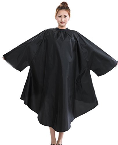 PERFEHAIR Salon Hairdressing Gown with Sleeves, Barber Hairdresser Haircut Cape for Adult Hair Cutting, Barbering