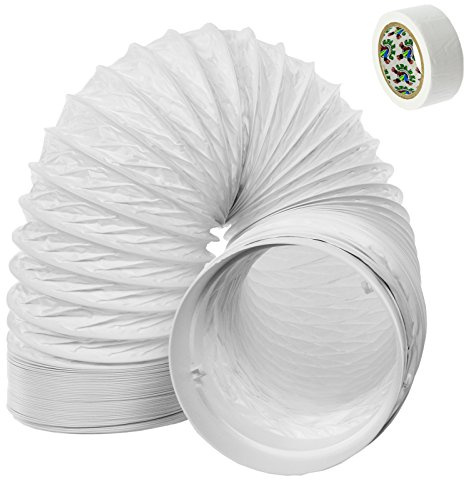 SPARES2GO Universal Air Conditioner Hose Pipe PVC Duct Extension Kit (3m, 5)