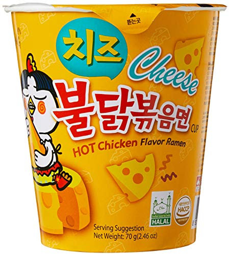 Samyang Buldak Spicy Ramen Cheese Hot Chicken Flavour Cup, 70g