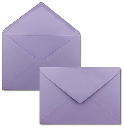 Briefumschläge in Lila - 25 Stück - DIN C5 Kuverts 22,0 x 15,4 cm - Nassklebung ohne Fenster - Weihnachten, Grußkarten - Serie FarbenFroh