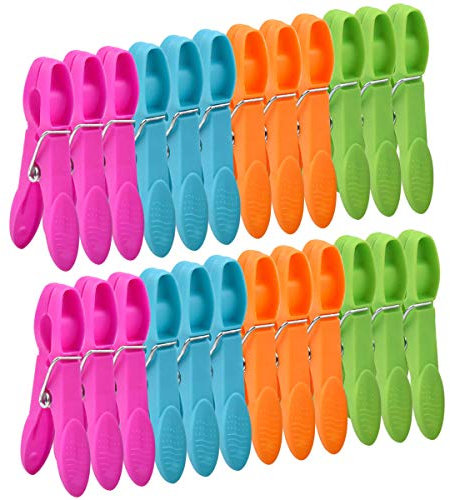 NATUCE 48 Stück Premium Wäscheklammern, Extra Starke Wäscheklammern Kunststoff, Wäscheklammer Set, Winddicht Wäsche Klammern, Socken Clips, Kleidung Pins, für Decke, Handtuch, Kleidung, Unterwäsche