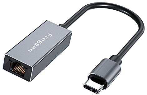 Froggen Adattatore da USB C a Ethernet Tipo C a Gigabit Ethernet LAN 1000 Mbps Porta RJ45 per Windows MacBook Samsung HP Huawei Notebook dell