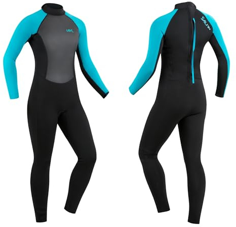 UB Women’s Sailfin Long Wetsuit 2mm Neoprene, UV 50+ Sun Protection, Glide-Skin Collar, Flatlock Seams, Perfect for Watersports, Full Length