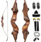 Black Hunter 60 Zoll Recurvebogen 20-60 Lbs Takedown Sportbogen Mit Zubehör Jagd Recurve Für Rechtshänder Anfänger Erwachsene (40LBS)