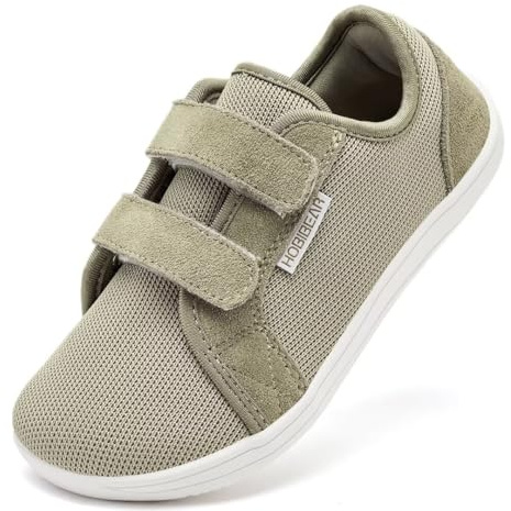 HOBIBEAR Barfotaskor för barn, flickor, utomhus, löpning, minimalistiska promenadskor, Brunt, 29 EU/bred