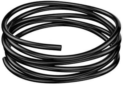 Pawfly Aquarium Air Tube 2 mètres Standard 4-6mm Fish Tank Pompe à gaz Tuyau Flexible Anti - Torsion Pur Tuyau en PVC Aquarium Jardin Aquarium étang, Noir