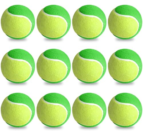 Stage1 Lot de 12 balles de tennis, d'entraînement à 25 %, réduction de la pression, balles méthodologiques pour débutants et enfants
