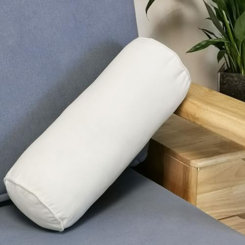 UWOBTN Cojín Cilíndrico Terciopelo, 15x40/80x20cm Suave Almohada Cervical Larga con Funda Extraíble,para Cuello/Lumbar/Rodillas Cojín de Tubo para Dormir, Silla, Coche, Sofá Cama(A5,20x100cm/8x39in)