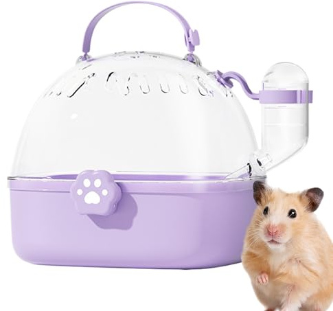 Vogeltransportbox für Reisen | Transportbox für kleine Haustiere | Tragbare -Ausflugstasche, transparente, kompakte Transportbox mit Wasserflasche für kleine Wilde Sittiche im Freien