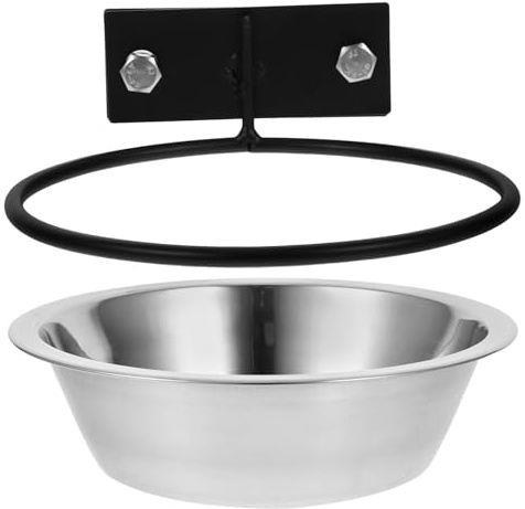 Beavorty Ciotola Sospesa per Cani e Gatti in Acciaio Inox Resistente, Grande Ciotola Acqua e Cibo da Parete, Stazione di Alimentazione Rialzata per Piccoli Animali Domestici