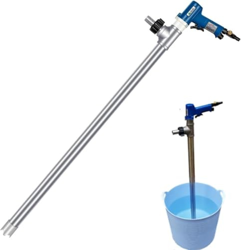 Manuell pump i rostfritt stål, pneumatisk pump för oljefat, längd 95 cm, för dieseltransport, motorolja, hydraulolja, för hantering av kemikalier