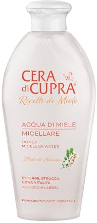Cera di Cupra, Honig-Mizellenwasser, reinigt und entfernt Make-up und Verunreinigungen mit höchster Sanftheit, reinigt Gesicht, Augen und Lippen, Made in Italy, Dermatologisch Getestet, 200 ml