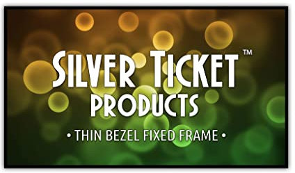 Silver Ticket Products S7 Series 6 Piece Thin Bezel Home Theater Fixed Frame 4K/8K Ultra HD, HDTV, HDR & Active 3D Projection Screen, 16:9 Format, 135 Diagonal, Woven Acoustic Material S7-169135-WAB