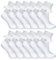 Sock Snob 12 Pair Multipack White Frilly Lace Socks | 7 Sizes Girls Cute Cotton Rich School Socks (11-14 Years, White)