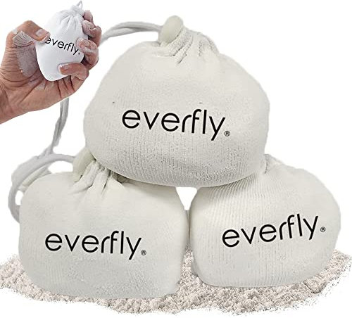 EVERFLY Chalkbag Crossfit - Magnesium Chalk Bouldern - 3 x 60 g - Chalk Bag Ball - Kreidebälle, Klettern, Gewichtheben, Tennis, Padel, Gym Pole Dance Grip - Boulder Magnesia Bag - Puder