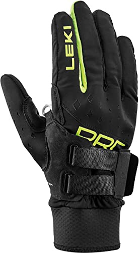 LEKI Bastones de esquí, Unisex, Negro y Amarillo neón, 10.5