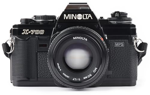Minolta X-700 35MM SLR Film Camera with MD mount lens System. Included 50mm f/2 Manual Focus Lens (Renewed)