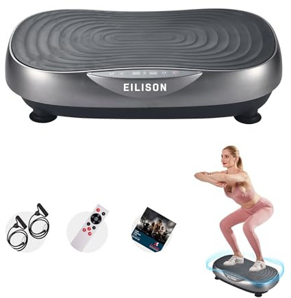 EILISON Bolt - Máquina de ejercicio de placa vibratoria, placa de vibración de cuerpo completo para drenaje linfático con acupresión, fitness en casa con bandas de bucle para pérdida de peso,
