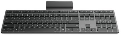 Lenovo 700 Modern Wireless Keyboard, 2.4 GHz Dongle & Dual Bluetooth Connection, AES-128 Encryption, 36 Month Battery Life, Luna Grey