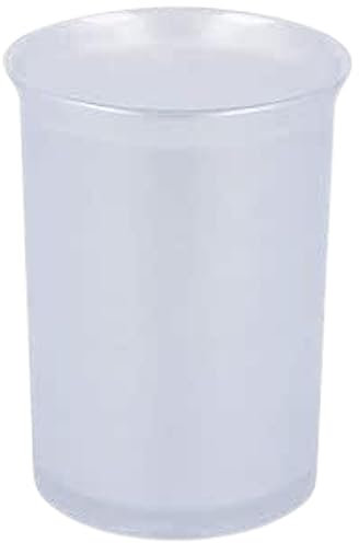 PARSA Beauty Zahnputzbecher Pearl (Weiss) – Dekorativer Zahnbürstenhalter für stilvolle Mundpflege – Zahnbürstenbecher aus bruchsicheren Kunststoff – ideale Ergänzung für das Badezimmer