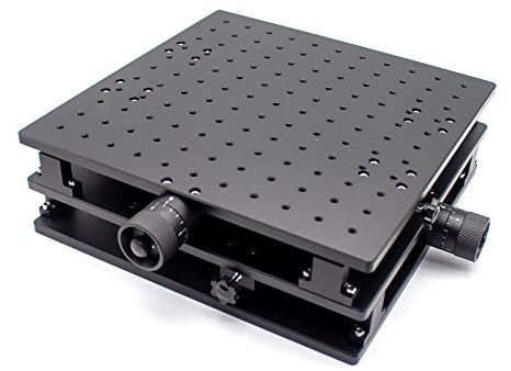 Jieotwice Table Mobile D'axe XY, établi Portatif de Soudure de Cas d'Armoire, pour l'Expérience Optique de Machine de Gravure de Marquage Au Laser 30x30x10CM (Noir)