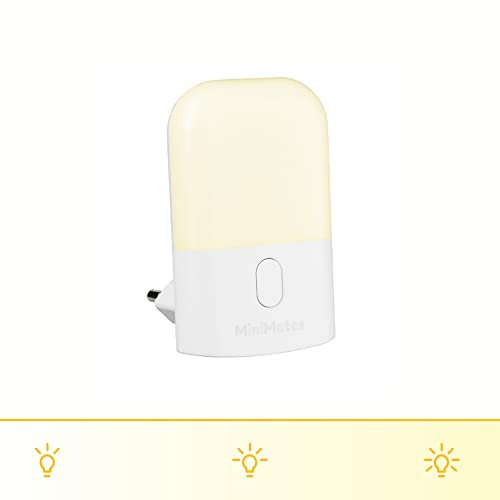 LED - Nachtlicht für Kinder und Babys mit Dämmerungsensor | 3 Helligkeiten- warmes Licht - warmweiß | automatisch EIN/AUS | stromsparend 0,5W Schlummerlicht - Stillicht - Orientierungslicht Steckdose