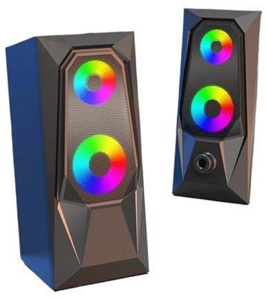 ZHCHAO Lumineux RVB Ordinateur De Bureau Audio Mini Haut-Parleur for Ordinateur Portable Multimédia Enceintes De Bureau