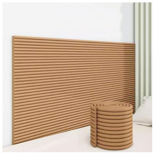Vnook Wall Cushion Padded Panels for Walls, Self-Adhesive Padded Wall Panels, Headboard Bed Upholstered 3D Wall Coverings for home nursery(Brown)