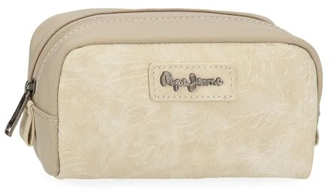 Pepe Jeans Jana Neceser Beige 17x9x6,5 cms Poliéster con Detalles en Piel Sintética by Joumma Bags