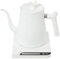 Edelstahl Wasserkocher Schwanenhals, Gooseneck Kettle, mit Temperatureinstellung, 1000W Elektrischer Wasserkocher, Schnell kochen, LED Digitaler Bildschirm, für Spezialitätenkaffee und Tee (Weiß)