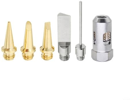 Sumsoctober Lot de 6 outils de soudage au gaz compacts avec embouts compatibles pour fers à souder MT-100 HT-1937 HT-1938