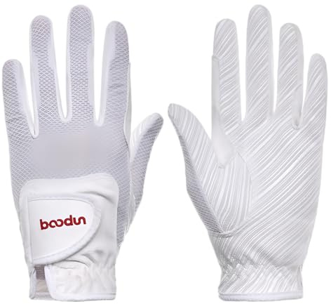 FULLANT Unisex-Reithandschuhe, rutschfest, leicht, für Outdoor-Sport, Radfahren, für Herren und Damen, Weiß, Größe L/XL