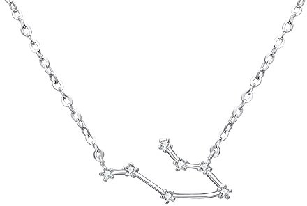 Clearine Costellazione Collana Donna Gemelli Argento Delicato Zirconia Cubica Oroscopo zodiacale Speciale Ciondolo