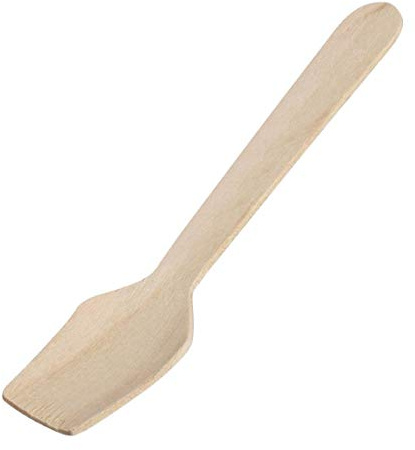Fiesta Compostable Biodegradable Disposable Wooden Ice Cream Dessert Spoons 96mm x 3 3/4 inch | Pack of 100 | DK399