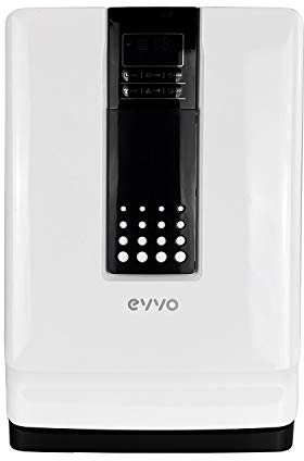 EVVO Purificador de Aire P25, HEPA 13 grado médico, ionizador, luz UV, filtros múltiples (carbón activo, catalizador frío, antibacteriano), sensor de calidad del aire, ideal 25–30 m²