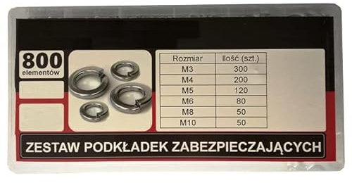 Set di 800 dischi di sicurezza M3 - M10, dischi a molla, 6 misure M470
