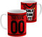 StudioPixelStore Tazza Personalizzata – Idea Regali Personalizzati – Mug Personalizzabile con Squadre del Campionato Italiano – Tazze in Ceramica per la Colazione – (Tifosi Milanisti)