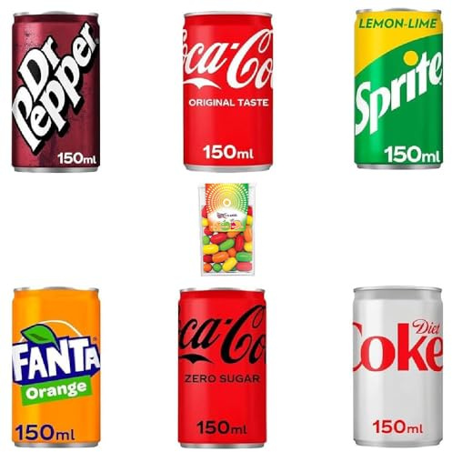 6 Mini Assorted 150ml Stunning Soft Drinks with a Mint Bonus In Exciting 24 Packs (Each 4) To Satisfy Your Soda Cravings Sold By VR Angle