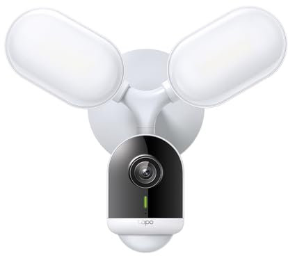 Tapo TP-Link Smart Outdoor Security Floodlight Camera, Wired, 2800 Lumens, 270° Motion-Activated, 2K QHD, No Subscription Required, Works w/Alexa & Google Assistant, Smart AI Detection, C720