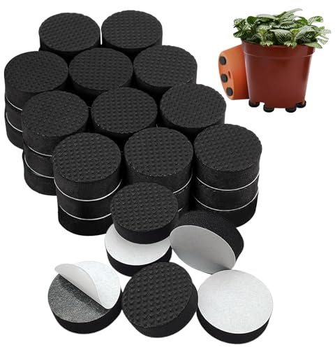 EUPSIIU 40 Stück Unsichtbare Blumentopf Füße für Pflanzen, rutschfeste Füße für Blumenkübel, Garden Unsichtbare Topffüße Für Alle Drinnen Draußen Blumentopf, Selbstklebenden Pflanzentopf-Füße